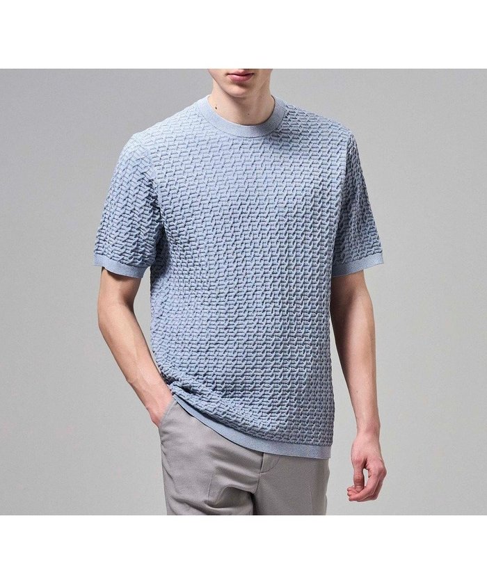 【ジョゼフ オム/JOSEPH HOMME / MEN】のドライコットンリンクス 半袖クルーネックニット インテリア・キッズ・メンズ・レディースファッション・服の通販 founy(ファニー) https://founy.com/ ファッション Fashion メンズファッション Fashion for Men トップス・カットソー Cut & Sew Tops ニット・セーター / 定番トップス Knit Tops & Sweaters インナー Innerwear 春 Spring シンプル Simple, Minimal ジャケット Jacket, Outerwear セーター Sweater, Knitwear フィット Fit, Slim Fit 半袖 Short Sleeve, Half Sleeve レギュラー Regular, Standard Fit S/S・春夏 SS, Spring/Summer, Warm Season 夏 Summer エレガント 上品 Elegant ビジネス 仕事 通勤 Business / Work / Commuting |ID: prp329100004870186 ipo3291000000036298770