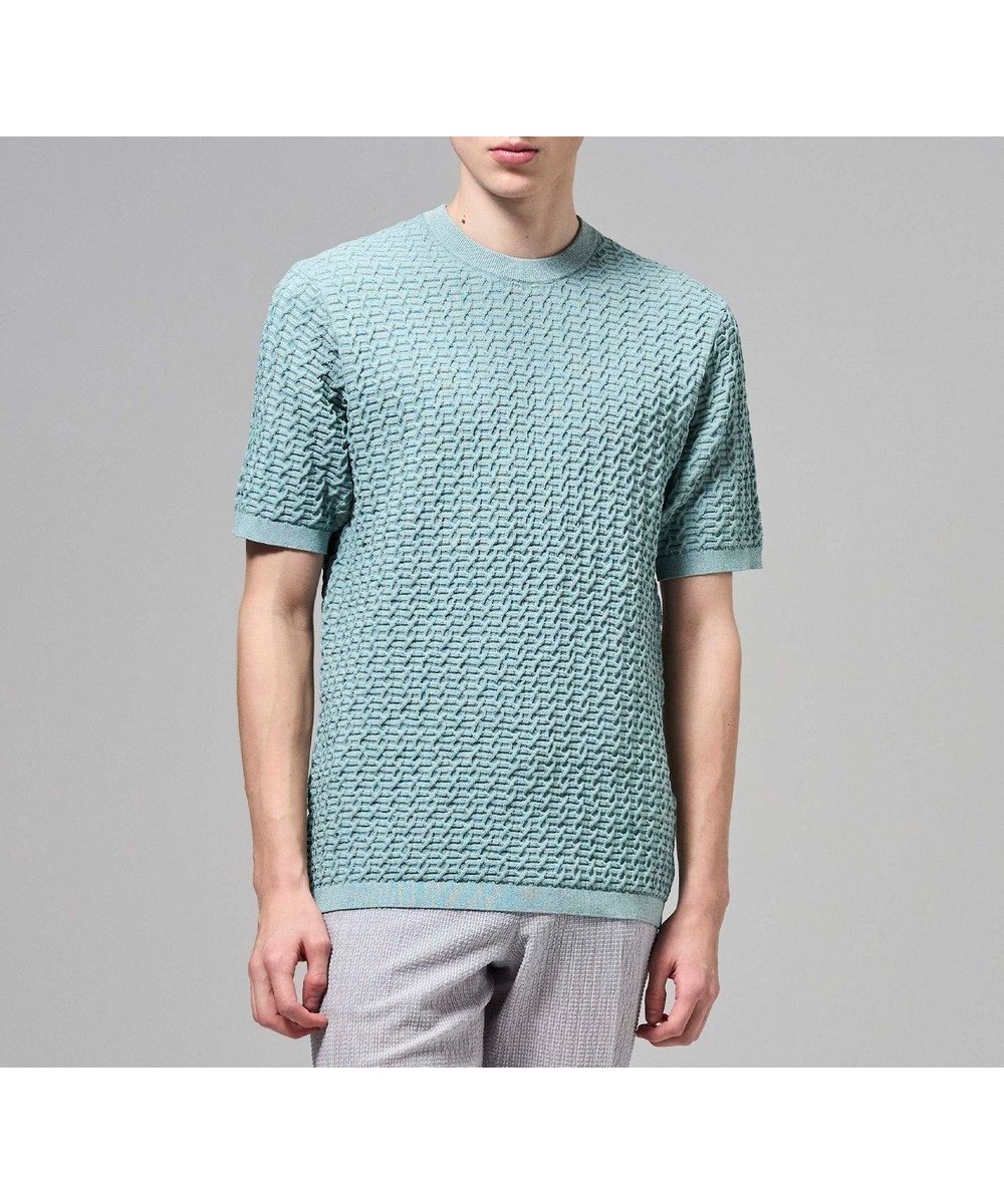 【ジョゼフ オム/JOSEPH HOMME / MEN】のドライコットンリンクス 半袖クルーネックニット インテリア・キッズ・メンズ・レディースファッション・服の通販 founy(ファニー) 　ファッション　Fashion　メンズファッション　Fashion for Men　トップス・カットソー　Cut & Sew Tops　ニット・セーター / 定番トップス　Knit Tops & Sweaters　インナー　Innerwear　春　Spring　シンプル　Simple, Minimal　ジャケット　Jacket, Outerwear　セーター　Sweater, Knitwear　フィット　Fit, Slim Fit　半袖　Short Sleeve, Half Sleeve　レギュラー　Regular, Standard Fit　S/S・春夏　SS, Spring/Summer, Warm Season　夏　Summer　エレガント 上品　Elegant　ビジネス 仕事 通勤　Business / Work / Commuting　スモーキーグリーン系|ID: prp329100004870186 ipo3291000000036298772