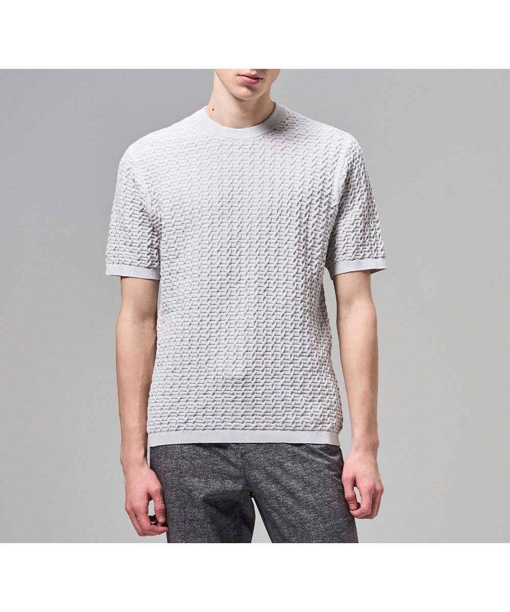 【ジョゼフ オム/JOSEPH HOMME / MEN】のドライコットンリンクス 半袖クルーネックニット インテリア・キッズ・メンズ・レディースファッション・服の通販 founy(ファニー) 　ファッション　Fashion　メンズファッション　Fashion for Men　トップス・カットソー　Cut & Sew Tops　ニット・セーター / 定番トップス　Knit Tops & Sweaters　インナー　Innerwear　春　Spring　シンプル　Simple, Minimal　ジャケット　Jacket, Outerwear　セーター　Sweater, Knitwear　フィット　Fit, Slim Fit　半袖　Short Sleeve, Half Sleeve　レギュラー　Regular, Standard Fit　S/S・春夏　SS, Spring/Summer, Warm Season　夏　Summer　エレガント 上品　Elegant　ビジネス 仕事 通勤　Business / Work / Commuting　ライトグレー系|ID: prp329100004870186 ipo3291000000036298773