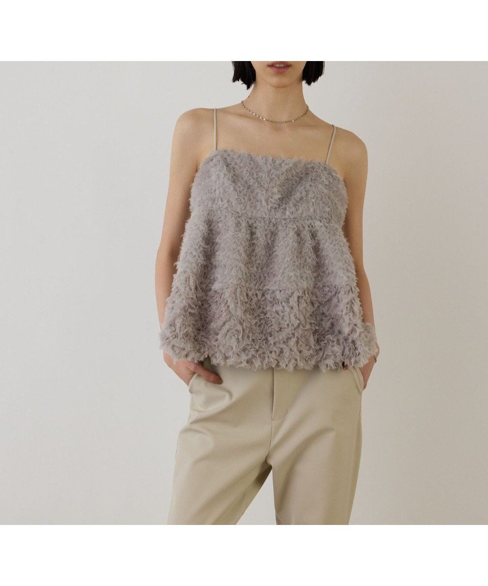 【グレース コンチネンタル/GRACE CONTINENTAL】のフラワーチュールキャミ 人気、トレンドファッション・服の通販 founy(ファニー) 　ファッション　Fashion　レディースファッション　Fashion for Women　トップス・カットソー　Cut & Sew Tops　キャミソール&ノースリーブ　Camisoles & Sleeveless Tops　春　Spring　キャミ　Camisole, Cami Top　キャミソール　Camisole, Spaghetti Strap Top　シアー　Sheer, See-Through　シャーリング　Shirring, Ruched　フェミニン　Feminine, Girly　フリル　Frill, Ruffle　ブルゾン　Blouson, Bomber Jacket　S/S・春夏　SS, Spring/Summer, Warm Season　夏　Summer　 other-1|ID: prp329100004870195 ipo3291000000036298822