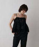 【グレース コンチネンタル/GRACE CONTINENTAL】のフラワーチュールキャミ 人気、トレンドファッション・服の通販 founy(ファニー) ファッション Fashion レディースファッション Fashion for Women トップス・カットソー Cut & Sew Tops キャミソール&ノースリーブ Camisoles & Sleeveless Tops 春 Spring キャミ Camisole, Cami Top キャミソール Camisole, Spaghetti Strap Top シアー Sheer, See-Through シャーリング Shirring, Ruched フェミニン Feminine, Girly フリル Frill, Ruffle ブルゾン Blouson, Bomber Jacket S/S・春夏 SS, Spring/Summer, Warm Season 夏 Summer thumbnail ブラック|ID: prp329100004870195 ipo3291000000036298824