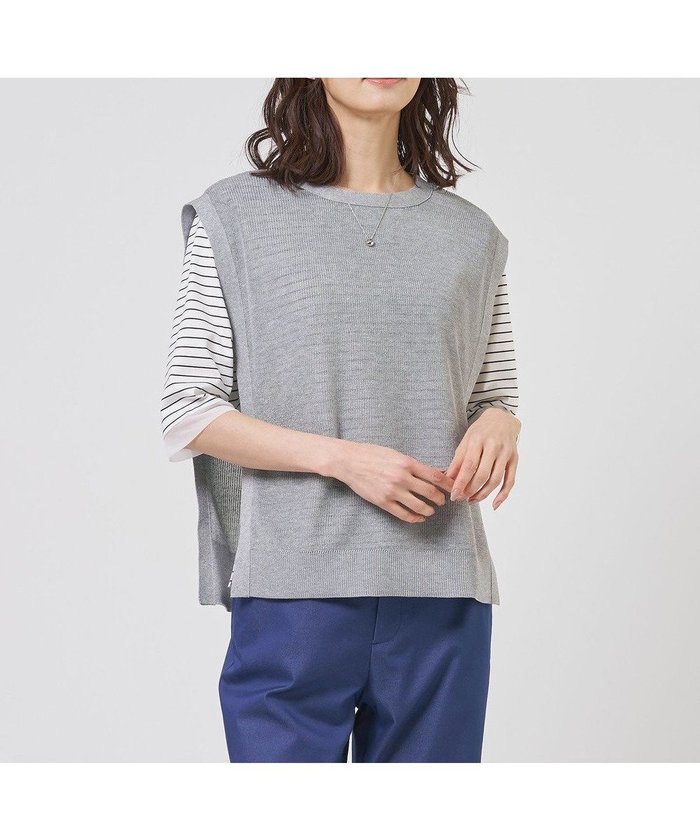 【ジェイ プレス/J.PRESS】のVis/Pe スパーク ニット ベスト インテリア・キッズ・メンズ・レディースファッション・服の通販 founy(ファニー) https://founy.com/ ファッション Fashion レディースファッション Fashion for Women アウター Coat / Outerwear Collection トップス・カットソー Cut & Sew Tops ニット Knit Tops & Sweaters ベスト&ジレ / 重ね着スタイル Vests & Gilets 春 Spring 畦 Ribbed Knit シンプル Simple, Minimal ドレープ Drape, Draping Fabric ベスト Vest, Waistcoat モダン Modern, Contemporary S/S・春夏 SS, Spring/Summer, Warm Season 夏 Summer エレガント 上品 Elegant |ID: prp329100004870203 ipo3291000000036298879