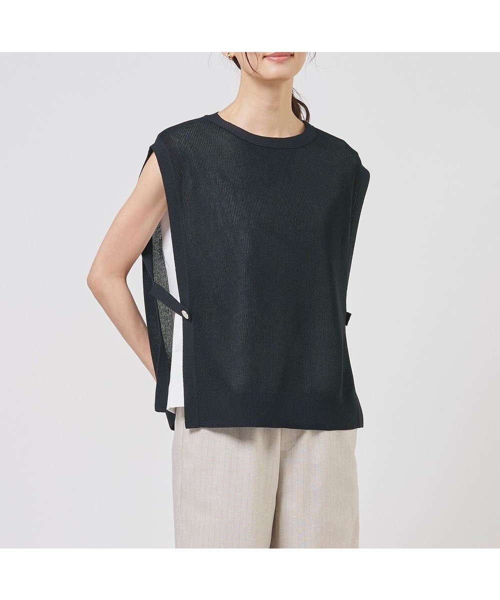 【ジェイ プレス/J.PRESS】のVis/Pe スパーク ニット ベスト インテリア・キッズ・メンズ・レディースファッション・服の通販 founy(ファニー) 　ファッション　Fashion　レディースファッション　Fashion for Women　アウター　Coat / Outerwear Collection　トップス・カットソー　Cut & Sew Tops　ニット　Knit Tops & Sweaters　ベスト&ジレ / 重ね着スタイル　Vests & Gilets　春　Spring　畦　Ribbed Knit　シンプル　Simple, Minimal　ドレープ　Drape, Draping Fabric　ベスト　Vest, Waistcoat　モダン　Modern, Contemporary　S/S・春夏　SS, Spring/Summer, Warm Season　夏　Summer　エレガント 上品　Elegant　ネイビー系|ID: prp329100004870203 ipo3291000000036298883