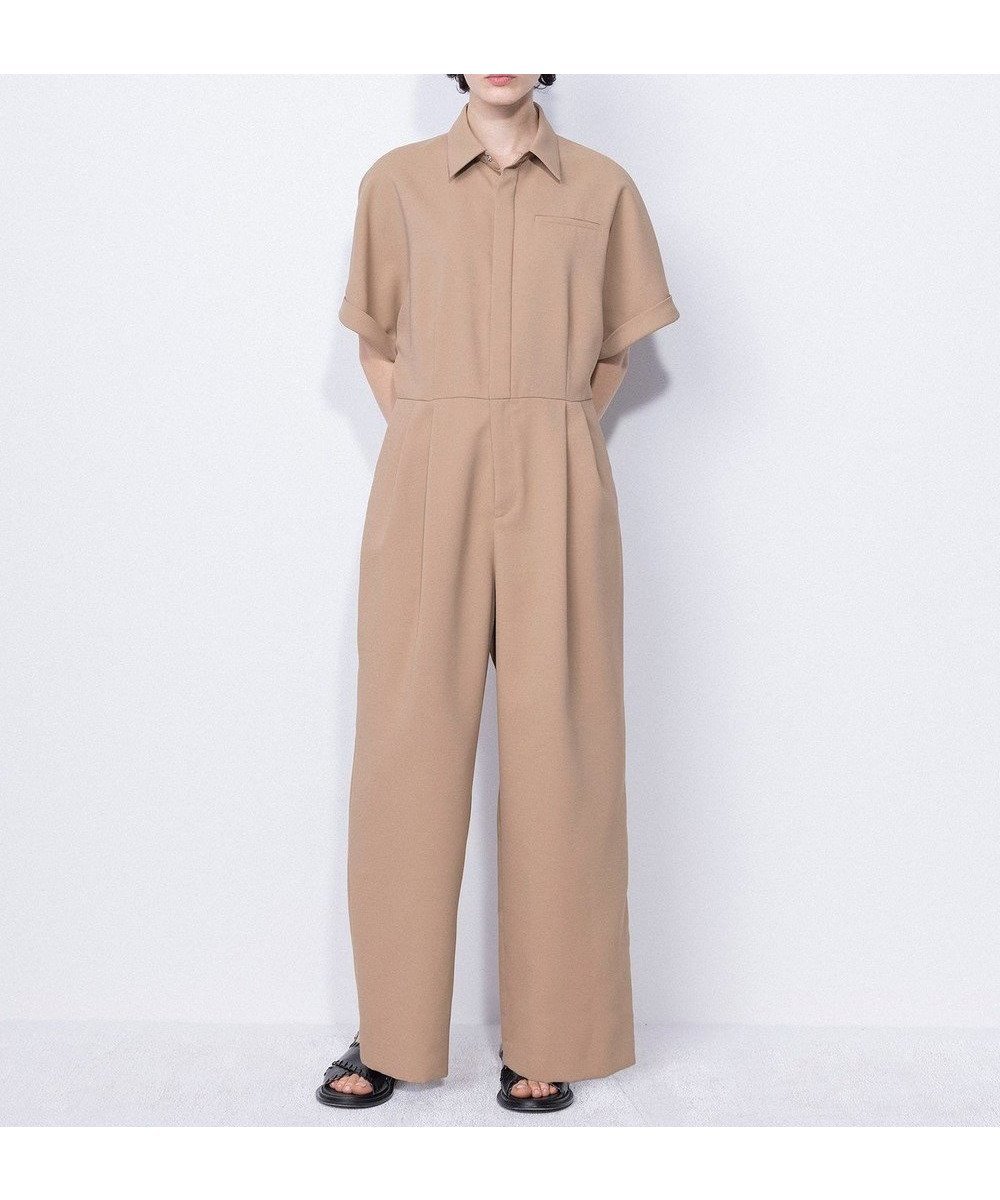 【ネイヴ/NAVE】の【ReNAVE・セットアップ可/洗える/撥水加工】ホロウツイル ジャンプスーツ インテリア・キッズ・メンズ・レディースファッション・服の通販 founy(ファニー) 　ファッション　Fashion　レディースファッション　Fashion for Women　ワンピース　Dresses　オールインワン・ワンピース　Dresses and Jumpsuits　サロペット&オールインワン　Dungarees & Jumpsuit Styles　春　Spring　洗える　Machine Washable　ショート　Short, Short Length　スリーブ　Sleeve, Long Sleeve / Short Sleeve　スーツ　Suit, Formalwear　セットアップ　Set-Up, Coordinated Outfit　ツイル　Twist, Twisted Detail　ブルゾン　Blouson, Bomber Jacket　リラックス　Relax, Relaxed Fit　ワイド　Wide, Wide Fit　S/S・春夏　SS, Spring/Summer, Warm Season　夏　Summer　キャメル系|ID: prp329100004870225 ipo3291000000036298971