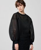 【アンクレイヴ/uncrave】のシアー ラッセル トップス(uncrave WHITE) 人気、トレンドファッション・服の通販 founy(ファニー) ファッション Fashion レディースファッション Fashion for Women トップス・カットソー Cut & Sew Tops シャツ・ブラウス・オフィスカジュアル Elegant Blouses & Button-Ups シアー Sheer, See-Through スウェット / スエット Sweatshirt, Sweatwear ストレッチ Stretch, Stretchy Fabric ダブル Double, Double-Breasted バランス Balance, Style Balance フォルム Silhouette, Form モダン Modern, Contemporary ラッセル Raschel, Raschel Lace A/W・秋冬 Autumn/Winter thumbnail ブラック|ID: prp329100004870228 ipo3291000000036298982