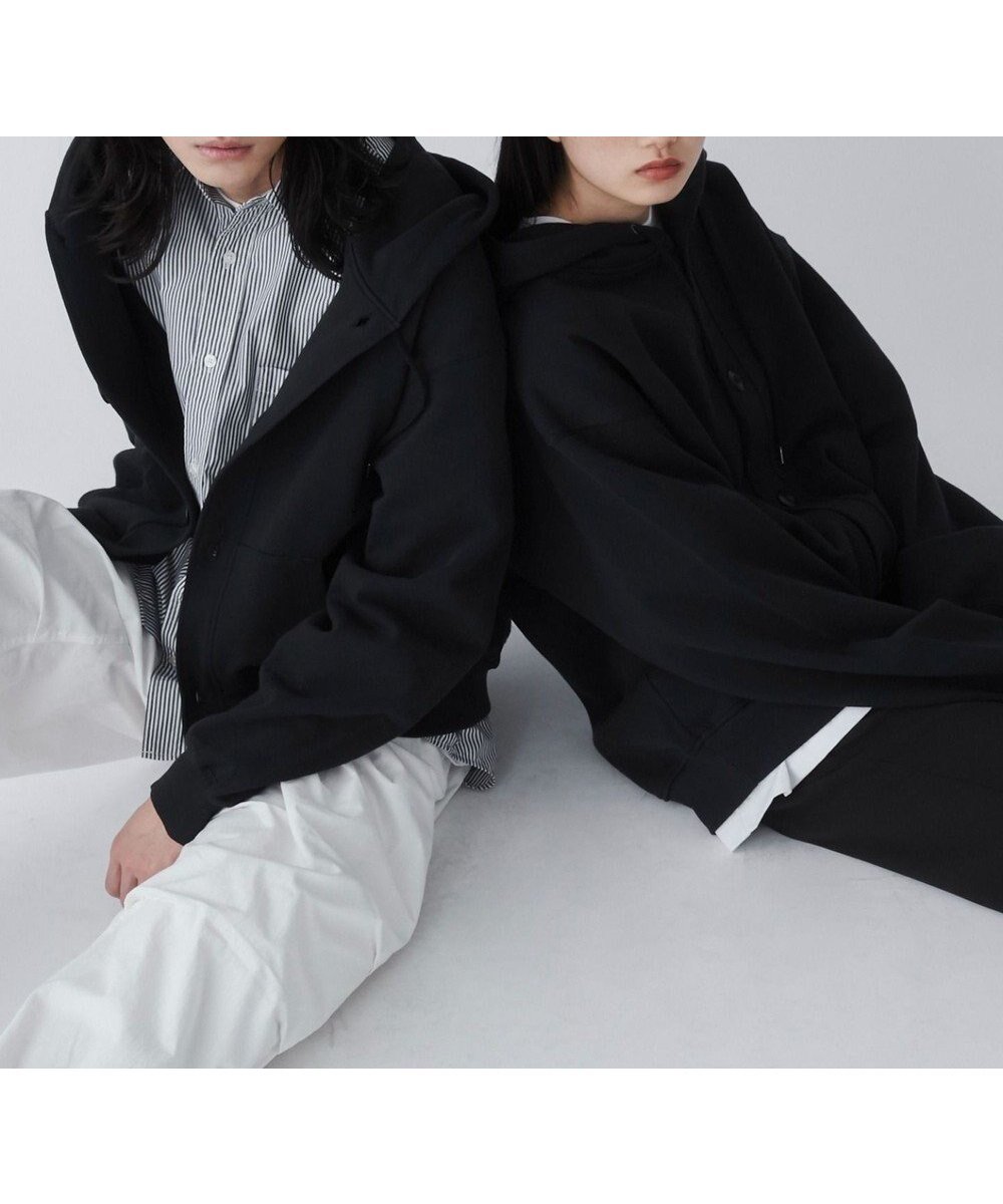 【ウィゴー/WEGO】の【ユニセックス着用ITEM】スウェットボタンカーディガン インテリア・キッズ・メンズ・レディースファッション・服の通販 founy(ファニー) 　ファッション　Fashion　レディースファッション　Fashion for Women　トップス・カットソー　Cut & Sew Tops　カーディガン・羽織り　Layered Style Cardigans　レディースパーカー・カジュアルフーディー　Casual Hoodies & Sweatshirts　スウェット・クルーネックトップス　Sweatshirts & Crewnecks / Relaxed Fit Sweat Tops　カーディガン　Cardigan, Knitwear　スウェット / スエット　Sweatshirt, Sweatwear　スマホ　Smartphone, Mobile Device　パーカー　Hoodie, Parka　ポケット　Pocket, Pocket Detail　ミリタリー　Military, Army Style　夏　Summer　春　Spring　S/S・春夏　SS, Spring/Summer, Warm Season　秋　Autumn　羽織　Haori, Light Jacket　ブラック|ID: prp329100004870235 ipo3291000000036299015