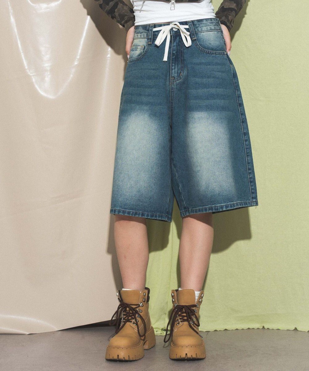【ウィゴー/WEGO】のブラストデニムハーフパンツ インテリア・キッズ・メンズ・レディースファッション・服の通販 founy(ファニー) 　ファッション　Fashion　レディースファッション　Fashion for Women　パンツ　Pants & Trousers　デニムパンツ・ジーンズ・美脚デニム　Denim Jeans & Pants　ショートパンツ・ハーフパンツ　High-Waisted & Relaxed Shorts　おすすめ　Recommended / Our Picks　ショート　Short, Short Length　スマホ　Smartphone, Mobile Device　デニム　Denim, Jeans Material　トレンド　Trend, Trending Now　ハーフ　Half, Half-Length　冬　Winter / This Winter　夏　Summer　春　Spring　S/S・春夏　SS, Spring/Summer, Warm Season　秋　Autumn　デニム中濃色|ID: prp329100004870239 ipo3291000000036299025