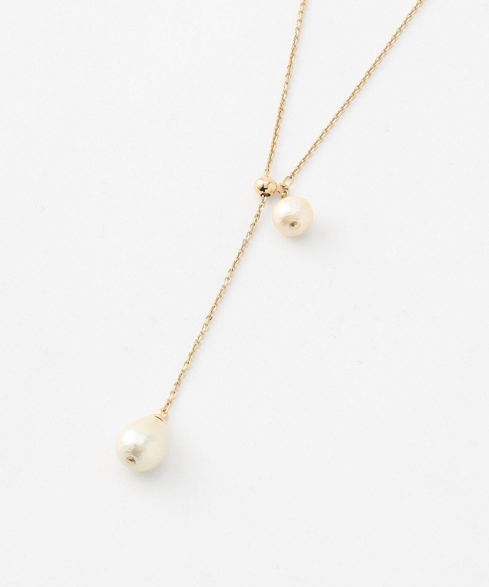 【ジェイ プレス/J.PRESS】のコットンパール ラリエット ネックレス インテリア・キッズ・メンズ・レディースファッション・服の通販 founy(ファニー) 　ファッション　Fashion　レディースファッション　Fashion for Women　ジュエリー　Jewelry　ネックレス　Necklaces & Pendants　アクセサリー　Fashion Accessories　ネックレス　Necklace, Pendant Necklace　パール　Pearl, Pearl Accent　エレガント 上品　Elegant　人気　Popular, Best Seller　ウスゴールド系|ID: prp329100004870241 ipo3291000000036299030