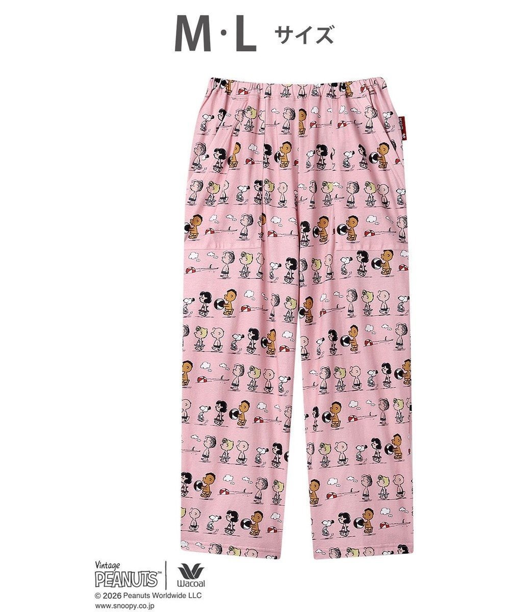 【ワコール/WACOAL】のPEANUTS ボトムス 8分丈 綿100%(本体) スヌーピー レディース FOT269 /ワコール インテリア・キッズ・メンズ・レディースファッション・服の通販 founy(ファニー) 　ファッション　Fashion　レディースファッション　Fashion for Women　おすすめ　Recommended / Our Picks　お家時間・ステイホーム　Stay Home / At Home　パジャマ　Pajamas, Sleepwear　プリント　Print, Printed Pattern　ボトム　Bottoms, Lower Wear　ワイド　Wide, Wide Fit　夏　Summer　ピンク|ID: prp329100004870247 ipo3291000000036299049