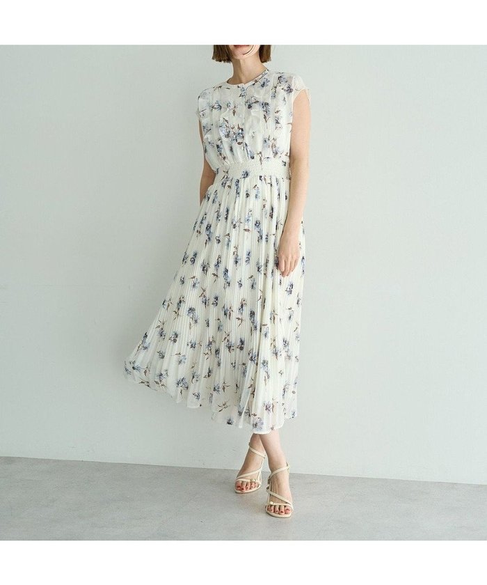 【イェッカ ヴェッカ/YECCA VECCA】のフラワー柄フリルプリーツワンピース インテリア・キッズ・メンズ・レディースファッション・服の通販 founy(ファニー) https://founy.com/ ファッション Fashion レディースファッション Fashion for Women ワンピース Dresses シフォン Chiffon, Lightweight Fabric シャーリング Shirring, Ruched フィット Fit, Slim Fit フラワー Flower, Floral フリル Frill, Ruffle プリーツ Pleats, Pleated ポケット Pocket, Pocket Detail ロング Long, Long-Length エレガント 上品 Elegant 夏 Summer 春 Spring S/S・春夏 SS, Spring/Summer, Warm Season |ID: prp329100004870250 ipo3291000000036299059