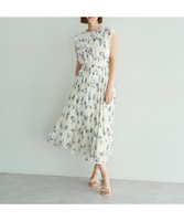 【イェッカ ヴェッカ/YECCA VECCA】のフラワー柄フリルプリーツワンピース 人気、トレンドファッション・服の通販 founy(ファニー) ファッション Fashion レディースファッション Fashion for Women ワンピース Dresses シフォン Chiffon, Lightweight Fabric シャーリング Shirring, Ruched フィット Fit, Slim Fit フラワー Flower, Floral フリル Frill, Ruffle プリーツ Pleats, Pleated ポケット Pocket, Pocket Detail ロング Long, Long-Length エレガント 上品 Elegant 夏 Summer 春 Spring S/S・春夏 SS, Spring/Summer, Warm Season |ID:prp329100004870250