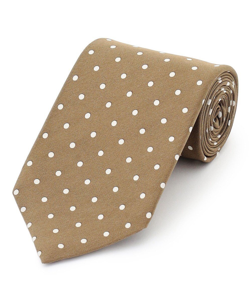 【ジェイ プレス/J.PRESS / MEN】のハンドプリントドット ネクタイ インテリア・キッズ・メンズ・レディースファッション・服の通販 founy(ファニー) 　ファッション　Fashion　メンズファッション　Fashion for Men　シルク　Silk, 100% Silk　シンプル　Simple, Minimal　スーツ　Suit, Formalwear　ドット　Polka Dot, Dot Pattern　ベーシック　Basic, Essential　エレガント 上品　Elegant　ブラウン系6|ID: prp329100004870273 ipo3291000000036299151