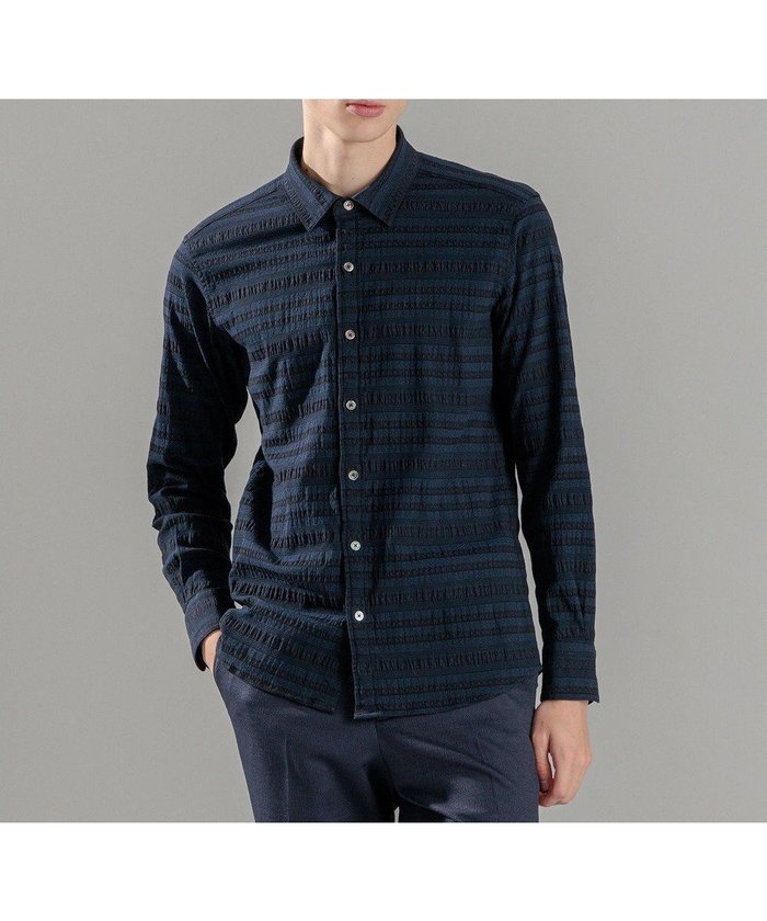 【ジョゼフ オム/JOSEPH HOMME / MEN】のレボソジャガードストレッチ レギュラーカラーシャツ インテリア・キッズ・メンズ・レディースファッション・服の通販 founy(ファニー) https://founy.com/ ファッション Fashion メンズファッション Fashion for Men トップス・カットソー Cut & Sew Tops メンズシャツ Shirts インナー Innerwear サッカー Seersucker, Summer Fabric サテン Satin, Glossy Fabric シェイプ Shape, Slim Fit ショール Shawl, Wrap シンプル Simple, Minimal ストレッチ Stretch, Stretchy Fabric ストール Stole, Wrap ポケット Pocket, Pocket Detail 夏 Summer 定番 Standard, Basic Item 春 Spring S/S・春夏 SS, Spring/Summer, Warm Season 羽織 Haori, Light Jacket 長袖 Long Sleeve, Full Sleeve |ID: prp329100004870275 ipo3291000000036299156