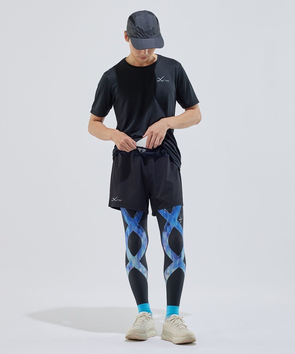 【シーダブリューエックス/CW-X / MEN】の【MEN】 スポーツタイツ 下半身フルサポート ジェネレーターモデル2.0 吸汗速乾 抗菌防臭 HZO699 /ワコール インテリア・キッズ・メンズ・レディースファッション・服の通販 founy(ファニー) 　ファッション　Fashion　メンズファッション　Fashion for Men　ボトムス　Bottoms　カッティング　Cutting Detail　コイン　Coin, Coin Design　抗菌　Antibacterial, Bacteria-Resistant　軽量　Lightweight, Ultra Light　ストレッチ　Stretch, Stretchy Fabric　スポーツ　Sports, Activewear　タイツ　Tights, Legwear　フィット　Fit, Slim Fit　フラット　Flat, Flat Shoes　ポケット　Pocket, Pocket Detail　ロング　Long, Long-Length　おすすめ　Recommended / Our Picks　サックス|ID: prp329100004870277 ipo3291000000036299175