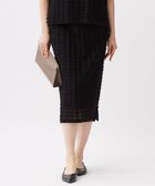 【自由区/JIYU-KU】の【セットアップ対応】シアーカットジャカード スカート ブラック|ID: prp329100004870289 ipo3291000000036299306