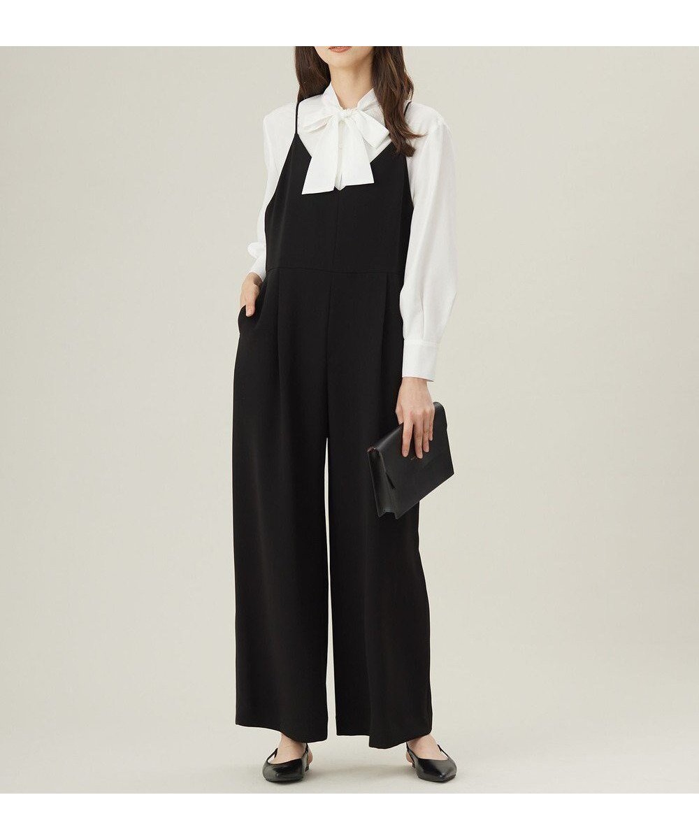 【自由区/JIYU-KU】の【セットアップ対応・洗える】トリアセダブルクロス コンビネゾン 人気、トレンドファッション・服の通販 founy(ファニー) 　ファッション　Fashion　レディースファッション　Fashion for Women　ワンピース　Dresses　オールインワン・ワンピース　Dresses and Jumpsuits　サロペット&オールインワン　Dungarees & Jumpsuit Styles　インナー　Innerwear　エレガント 上品　Elegant　洗える　Machine Washable　カットソー　Cut and Sewn Top　コンビネゾン　Jumpsuit, All-in-One　シンプル　Simple, Minimal　ジャケット　Jacket, Outerwear　ストレッチ　Stretch, Stretchy Fabric　セットアップ　Set-Up, Coordinated Outfit　ツイード　Twill, Twill Weave　トレンド　Trend, Trending Now　フォルム　Silhouette, Form　ラップ　Wrap, Wrap Design　おすすめ　Recommended / Our Picks　セレモニー　Ceremony　 other-1|ID: prp329100004870293 ipo3291000000036299365