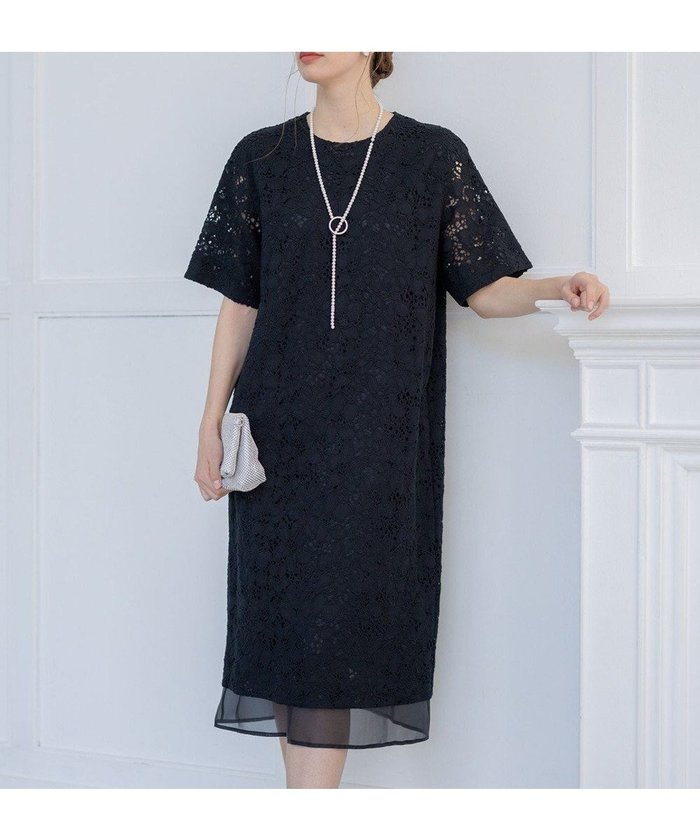 【23区/NIJYUSANKU】の【APPLAUDIR】シアーコンビ レースドレス インテリア・キッズ・メンズ・レディースファッション・服の通販 founy(ファニー) https://founy.com/ ファッション Fashion レディースファッション Fashion for Women ワンピース Dresses フォーマル・パーティードレス・結婚式用ドレス Elegant & Casual Dresses 春 Spring クラシカル Classical, Vintage-Inspired ケミカル Chemical, Chemical Wash サテン Satin, Glossy Fabric シアー Sheer, See-Through シンプル Simple, Minimal ストレート Straight, Straight Cut ドレス Dress, One-Piece パーティ Party, Party Style モダン Modern, Contemporary ラッセル Raschel, Raschel Lace レース Lace, Lace Fabric S/S・春夏 SS, Spring/Summer, Warm Season 夏 Summer 結婚式 Wedding 2025年 2025 2025春夏・S/S Spring/Summer 2025 SS25 |ID: prp329100004870302 ipo3291000000036299465