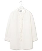 【ジェイプレスヨークストリート/J.PRESS YORK STREET】の【WOMEN】ワンウォッシュタイプライター フリルレイブラウス ホワイト系|ID: prp329100004870303 ipo3291000000036299472