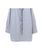 【ジェイプレスヨークストリート/J.PRESS YORK STREET】の【WOMEN】ワンウォッシュタイプライター フリルレイブラウス サックスブルー系|ID: prp329100004870303 ipo3291000000036299473