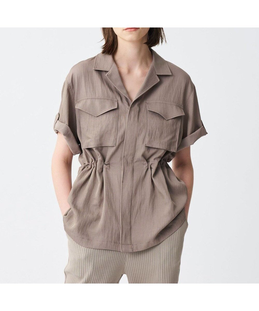 【アンクレイヴ/uncrave】のドレープツイル ミリタリー ジャケット インテリア・キッズ・メンズ・レディースファッション・服の通販 founy(ファニー) 　ファッションモデル・俳優・女優　Models　女性　Women　佐藤晴美　Sato Harumi　ファッション　Fashion　レディースファッション　Fashion for Women　アウター　Coat / Outerwear Collection　コート・ロングコート・ピーコート　Long Coats, Peacoats & More　レディースジャケット・軽アウター　Jackets　モッズコート・ミリタリー風アウター　Mods & Field Coats　春　Spring　ジャケット　Jacket, Outerwear　セットアップ　Set-Up, Coordinated Outfit　ドローコード　Drawcord, Drawstring Cord　ペプラム　Peplum, Flared Hem　ミリタリー　Military, Army Style　モッズコート　Mods Coat, Military Parka　ワイド　Wide, Wide Fit　S/S・春夏　SS, Spring/Summer, Warm Season　おすすめ　Recommended / Our Picks　夏　Summer　エレガント 上品　Elegant　トープ(佐藤晴美さん着用)|ID: prp329100004870309 ipo3291000000036299566