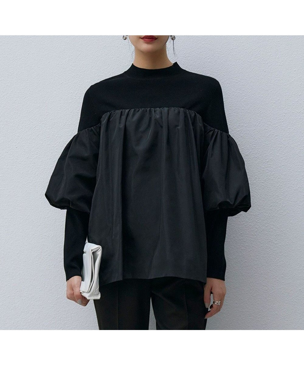 【アイシービー/iCB】の【CLASSY.1月号掲載・洗える】VIS/PEスムース レイヤードデザインニット 人気、トレンドファッション・服の通販 founy(ファニー) 　雑誌掲載アイテム　Magazine Picks & Fashion Features　ファッション雑誌　Fashion Magazines　クラッシィ　CLASSY.　ファッション　Fashion　レディースファッション　Fashion for Women　トップス・カットソー　Cut & Sew Tops　ニット　Knit Tops & Sweaters　1月号　January Issue　エレガント 上品　Elegant　洗える　Machine Washable　コンパクト　Compact, Small Size　コンビ　Combo, Combination Style　ストレッチ　Stretch, Stretchy Fabric　スリーブ　Sleeve, Long Sleeve / Short Sleeve　セーター　Sweater, Knitwear　雑誌　Magazine, Fashion Magazine　デニム　Denim, Jeans Material　バルーン　Balloon, Balloon Silhouette　フォルム　Silhouette, Form　A/W・秋冬　Autumn/Winter　2024年　2024　2024-2025秋冬・A/W　Autumn/Winter 2024–25 AW24–25　 other-1|ID: prp329100004870321 ipo3291000000036299633