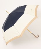【ムーンバット/MOONBAT】の【耐風】FURLA 長傘 カラーボーダー 日本製 ネイビーブルー|ID: prp329100004870329 ipo3291000000036299695