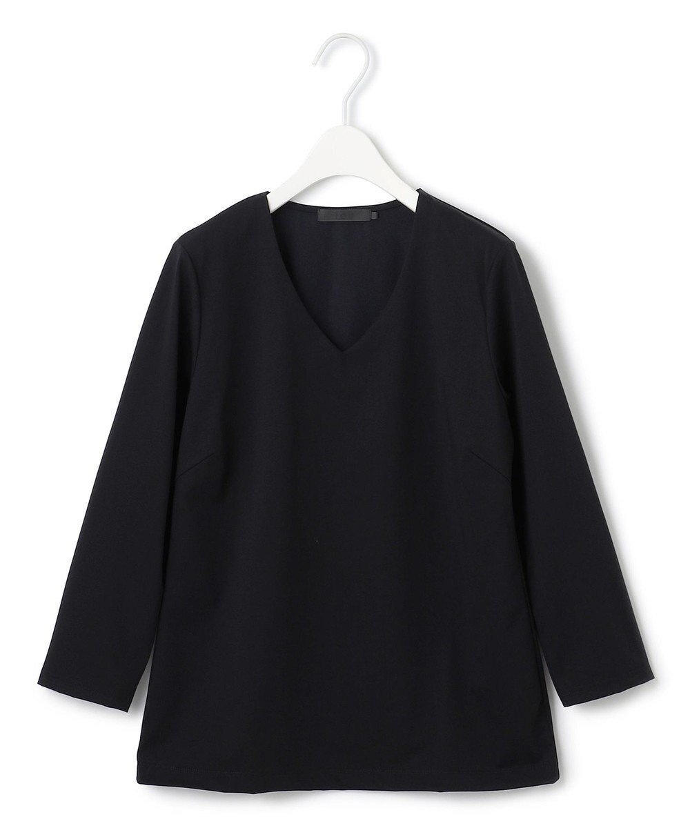 【アイシービー/iCB】の【洗える】スーペリアジャージー Vネックプルオーバー インテリア・キッズ・メンズ・レディースファッション・服の通販 founy(ファニー) 　ファッション　Fashion　レディースファッション　Fashion for Women　トップス・カットソー　Cut & Sew Tops　シャツ・ブラウス・オフィスカジュアル　Elegant Blouses & Button-Ups　ロングTシャツ・Tシャツ　Longline T-Shirts & Tees　カジュアルプルオーバー・ニットトップス　Pullovers & Knit Tops / Casual Pullovers　カットソー・ベーシックTシャツ　Cut-and-Sewn Tops / Stretch Tees & Basics　Vネックトップス　V-Neck Tops / V-Cut Neckline Shirts　洗える　Machine Washable　カッティング　Cutting Detail　カットソー　Cut and Sewn Top　デコルテ　Décolleté, Neckline　A/W・秋冬　Autumn/Winter　2024年　2024　2024-2025秋冬・A/W　Autumn/Winter 2024–25 AW24–25　ブラック系|ID: prp329100004870333 ipo3291000000036299715