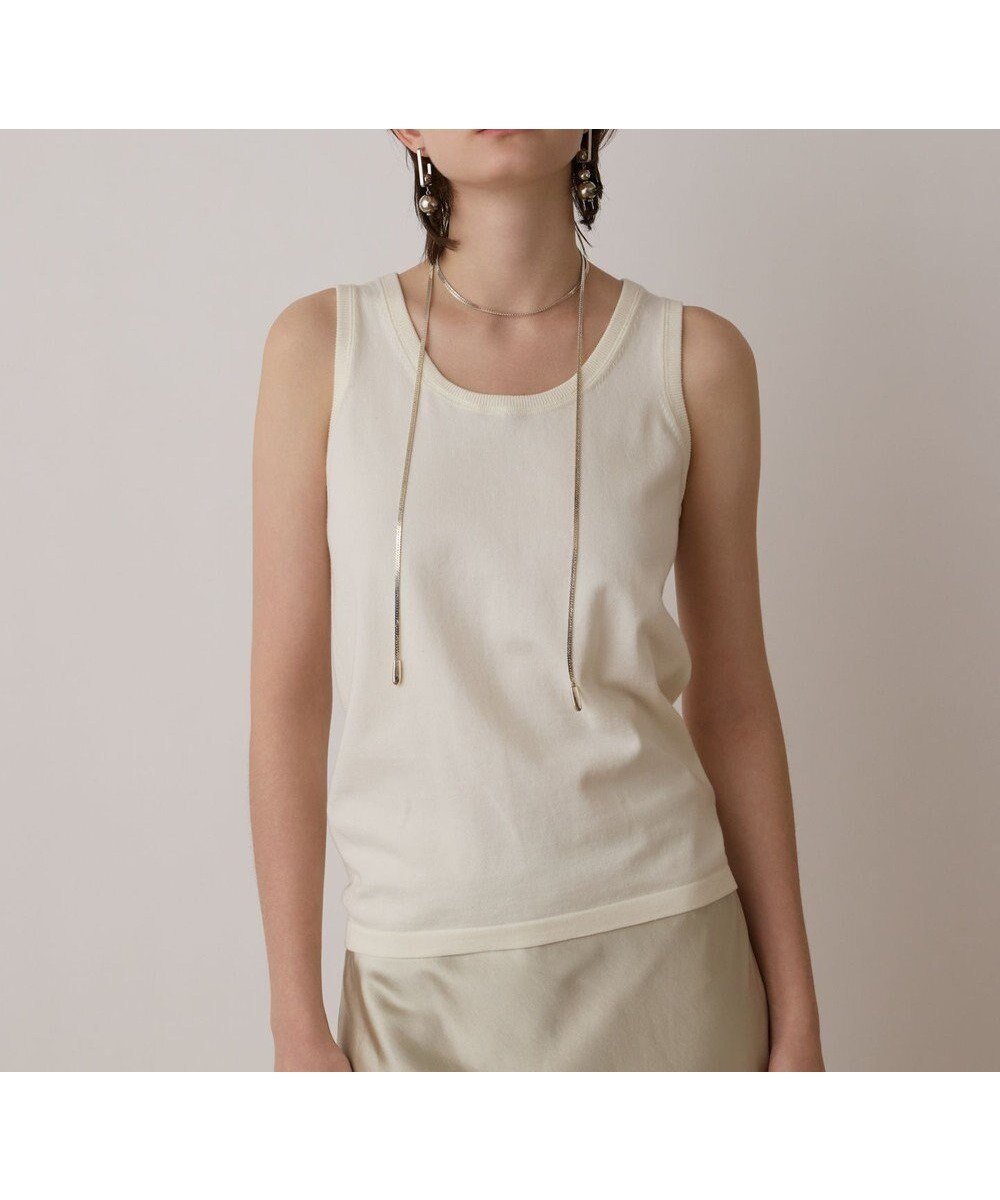 【グレース コンチネンタル/GRACE CONTINENTAL】のクルーニットトップ インテリア・キッズ・メンズ・レディースファッション・服の通販 founy(ファニー) 　ファッション　Fashion　レディースファッション　Fashion for Women　トップス・カットソー　Cut & Sew Tops　ニット　Knit Tops & Sweaters　シャツ・ブラウス・オフィスカジュアル　Elegant Blouses & Button-Ups　ロングTシャツ・Tシャツ　Longline T-Shirts & Tees　カットソー・ベーシックTシャツ　Cut-and-Sewn Tops / Stretch Tees & Basics　インナー　Innerwear　カットソー　Cut and Sewn Top　シンプル　Simple, Minimal　ベーシック　Basic, Essential　ワーク　Workwear, Utility Style　夏　Summer　春　Spring　S/S・春夏　SS, Spring/Summer, Warm Season　ホワイト|ID: prp329100004870342 ipo3291000000036299750