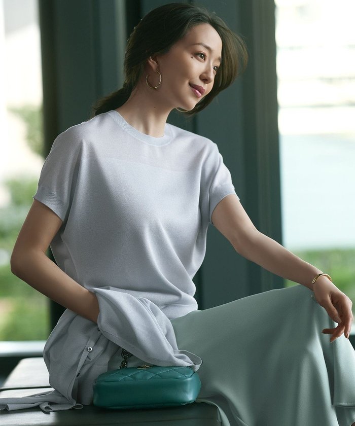 【23区/NIJYUSANKU】の【洗える】シャイニーシアー ドルマン ニット インテリア・キッズ・メンズ・レディースファッション・服の通販 founy(ファニー) https://founy.com/ ファッション Fashion レディースファッション Fashion for Women トップス・カットソー Cut & Sew Tops ニット Knit Tops & Sweaters 春 Spring 洗える Machine Washable コンパクト Compact, Small Size シアー Sheer, See-Through シンプル Simple, Minimal セーター Sweater, Knitwear 人気 Popular, Best Seller フェミニン Feminine, Girly ベーシック Basic, Essential マニッシュ Mannish, Boyish ワイド Wide, Wide Fit S/S・春夏 SS, Spring/Summer, Warm Season 夏 Summer 旅行 Travel 2025年 2025 2025春夏・S/S Spring/Summer 2025 SS25 |ID: prp329100004870346 ipo3291000000036299761