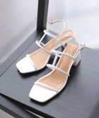 【組曲/KUMIKYOKU】のナローストラップサンダル ホワイト系|ID: prp329100004870360 ipo3291000000036299849