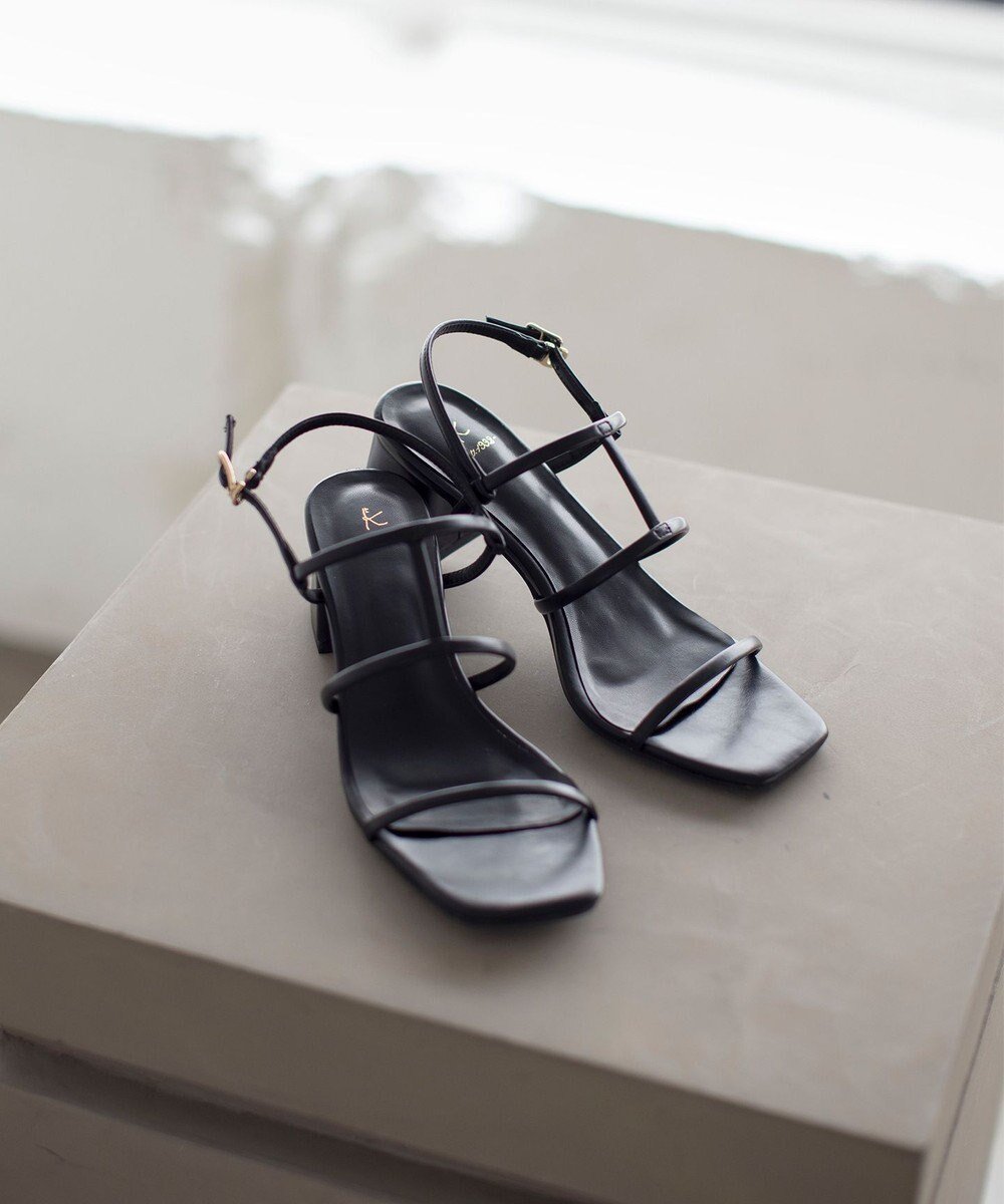 【組曲/KUMIKYOKU】のナローストラップサンダル インテリア・キッズ・メンズ・レディースファッション・服の通販 founy(ファニー) 　ファッション　Fashion　レディースファッション　Fashion for Women　サンダル　Sandals, Summer Shoes　ラップ　Wrap, Wrap Design　夏　Summer　春　Spring　S/S・春夏　SS, Spring/Summer, Warm Season　ブラック系|ID: prp329100004870360 ipo3291000000036299850