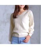 【ティアクラッセ/Tiaclasse】の【洗える】ドットチュールコンビニットトップス オフホワイト|ID: prp329100004870363 ipo3291000000036299873