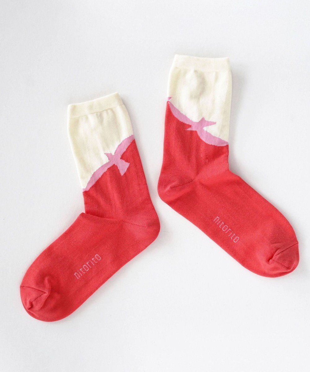 【ニトリト/nitorito】の【UNISEX】米沢オリジナル柄 tori 靴下 インテリア・キッズ・メンズ・レディースファッション・服の通販 founy(ファニー) 　ファッション　Fashion　レディースファッション　Fashion for Women　ソックス&靴下　Socks & Hosiery　レッグウェア・ストッキング　Legwear & Hosiery　シンプル　Simple, Minimal　ジャカード／ジャガード　Jacquard, Woven Pattern　ストール　Stole, Wrap　ソックス　Socks, Hosiery　ユニセックス　Unisex, Genderless　ワンポイント　One Point, Statement Accent　pink|ID: prp329100004870369 ipo3291000000036299906