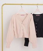 【メゾンドフルール/Maison de FLEUR】のビジューリボンカーディガン Pink|ID: prp329100004870378 ipo3291000000036299945