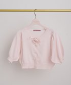 【メゾンドフルール/Maison de FLEUR】のローズニット半袖カーディガン Pink|ID: prp329100004870379 ipo3291000000036299948