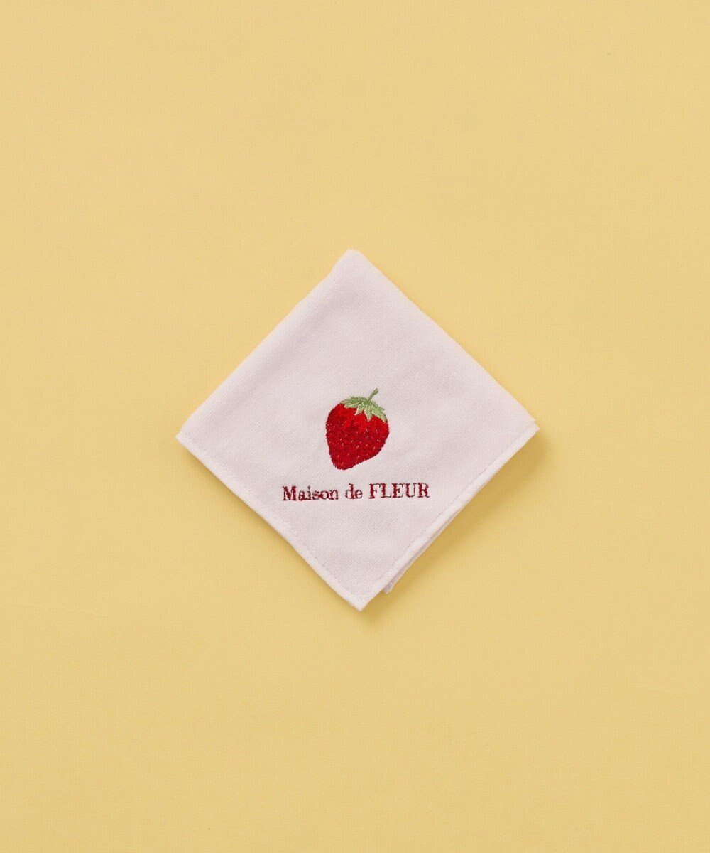 【メゾンドフルール/Maison de FLEUR】のいちご刺繍タオルハンカチ インテリア・キッズ・メンズ・レディースファッション・服の通販 founy(ファニー) 　ファッション　Fashion　レディースファッション　Fashion for Women　スポーツウェア　Functional & Stylish Sportswear　スポーツ　Sports, Activewear　タオル　Towel, Bath Towel　ハンカチ　Handkerchief, Hanky　おすすめ　Recommended / Our Picks　エレガント 上品　Elegant　ギフト プレゼント　Gift / Present　Pink|ID: prp329100004870389 ipo3291000000036299975