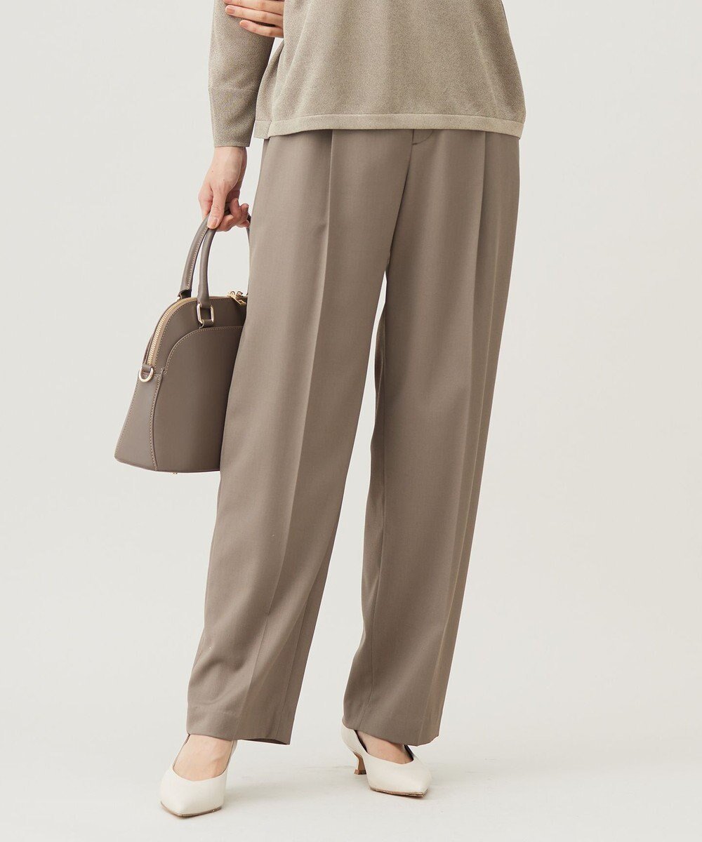 【自由区/JIYU-KU】の【洗える】TWラチネストレッチワイド パンツ インテリア・キッズ・メンズ・レディースファッション・服の通販 founy(ファニー) 　ファッション　Fashion　レディースファッション　Fashion for Women　パンツ　Pants & Trousers　ギャザー　Gathered, Ruffled　ストレッチ　Stretch, Stretchy Fabric　ワイド　Wide, Wide Fit　洗える　Machine Washable　A/W・秋冬　Autumn/Winter　モカ|ID: prp329100004870395 ipo3291000000036299995