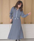 【フェルゥ/Feroux】の【洗える・セットアイテム】ラメライン・ニットセットアップ ブルー系|ID: prp329100004870397 ipo3291000000036300000