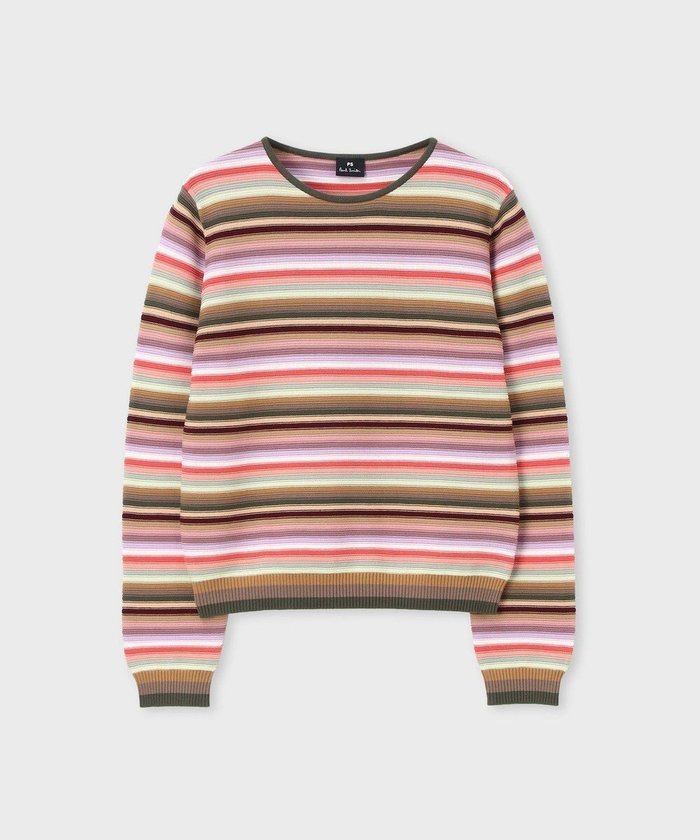【ポール スミス/Paul Smith】のマルチカラーボーダー ニット インテリア・キッズ・メンズ・レディースファッション・服の通販 founy(ファニー) https://founy.com/ ファッション Fashion レディースファッション Fashion for Women トップス・カットソー Cut & Sew Tops ニット Knit Tops & Sweaters インナー Innerwear シンプル Simple, Minimal ジャケット Jacket, Outerwear ストライプ Stripe, Striped Pattern セーター Sweater, Knitwear デニム Denim, Jeans Material プリント Print, Printed Pattern ボーダー Border, Stripe エレガント 上品 Elegant 夏 Summer S/S・春夏 SS, Spring/Summer, Warm Season A/W・秋冬 Autumn/Winter |ID: prp329100004870421 ipo3291000000036300089