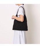 【アンビリオン/UNBILLION】のカシュカシュ cachecache / メタリックコード柄編みワンハンドルトート ブラック|ID: prp329100004870439 ipo3291000000036300153