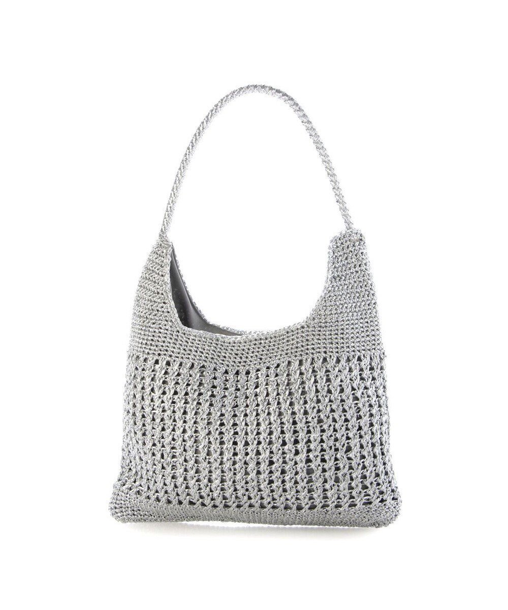 【アンビリオン/UNBILLION】のカシュカシュ cachecache / メタリックコード柄編みワンハンドルトート インテリア・キッズ・メンズ・レディースファッション・服の通販 founy(ファニー) 　ファッション　Fashion　レディースファッション　Fashion for Women　バッグ　Bags　カラフル　Colorful Design　ショルダー　Shoulder, Shoulder Strap　財布　Wallet, Purse　ハンド　Hand, Handmade　パーティ　Party, Party Style　ミックス　Mix, Mixed Style　モチーフ　Motif, Design Theme　レース　Lace, Lace Fabric　再入荷　Restock / Back in Stock　おすすめ　Recommended / Our Picks　エレガント 上品　Elegant　シルバー|ID: prp329100004870439 ipo3291000000036300155