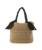 【アンビリオン/UNBILLION】のカシュカシュ cachecache / 下がりリボン柄編みトート カゴバッグ ブラック|ID: prp329100004870444 ipo3291000000036300173