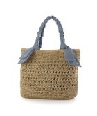 【アンビリオン/UNBILLION】のカシュカシュ cachecache / 下がりリボン柄編みトート カゴバッグ ブルー|ID: prp329100004870444 ipo3291000000036300174