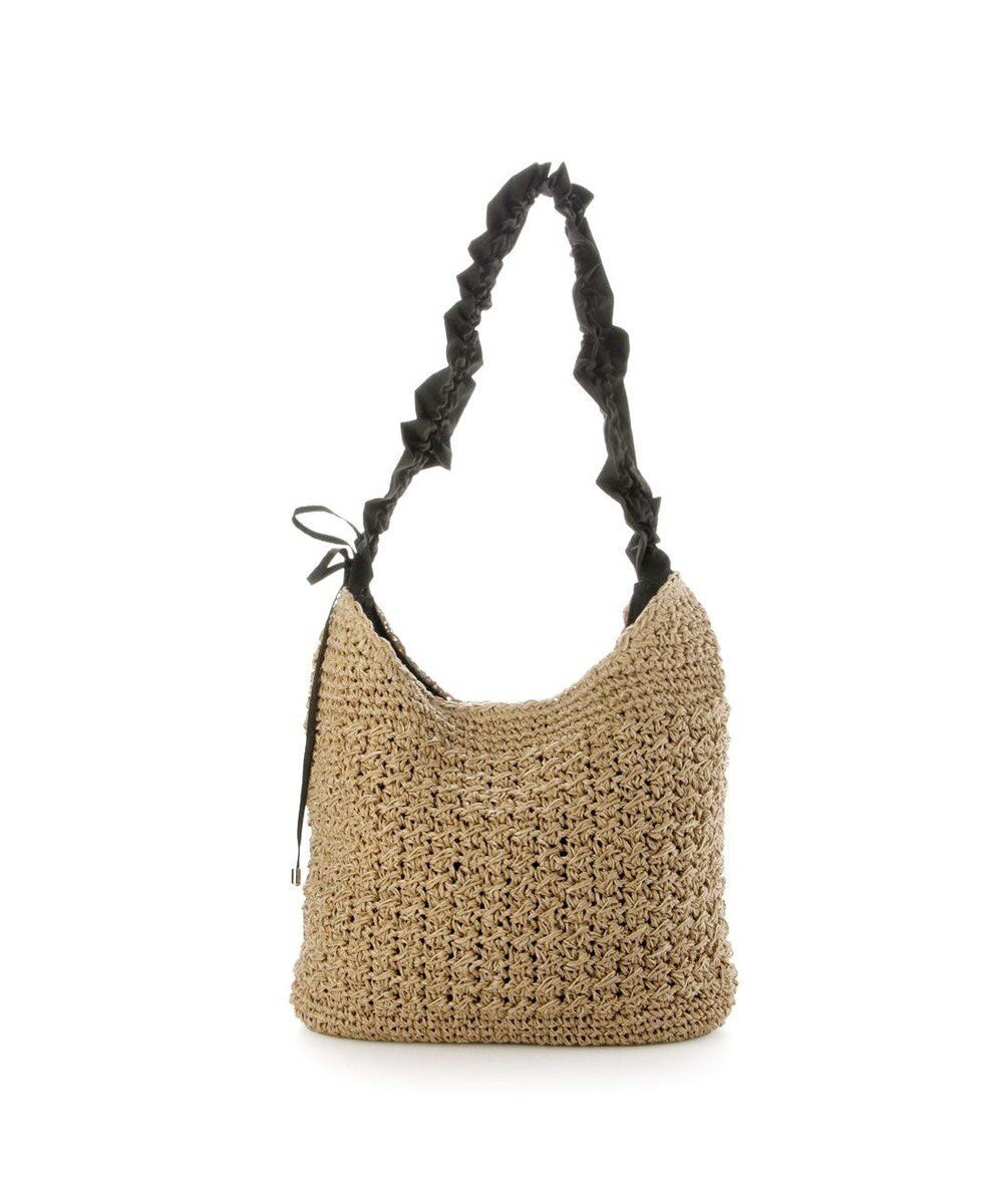 【アンビリオン/UNBILLION】のカシュカシュ cachecache / ドロストフリルハンドル地柄編みトート カゴバッグ インテリア・キッズ・メンズ・レディースファッション・服の通販 founy(ファニー) 　ファッション　Fashion　レディースファッション　Fashion for Women　バッグ　Bags　カラフル　Colorful Design　ギャザー　Gathered, Ruffled　ショルダー　Shoulder, Shoulder Strap　ハンド　Hand, Handmade　フェミニン　Feminine, Girly　ペーパー　Paper, Kraft Paper　ミックス　Mix, Mixed Style　モチーフ　Motif, Design Theme　リボン　Ribbon, Bow　再入荷　Restock / Back in Stock　ブラック|ID: prp329100004870446 ipo3291000000036300182