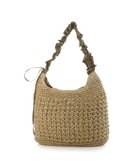 【アンビリオン/UNBILLION】のカシュカシュ cachecache / ドロストフリルハンドル地柄編みトート カゴバッグ ブラウン|ID: prp329100004870446 ipo3291000000036300183