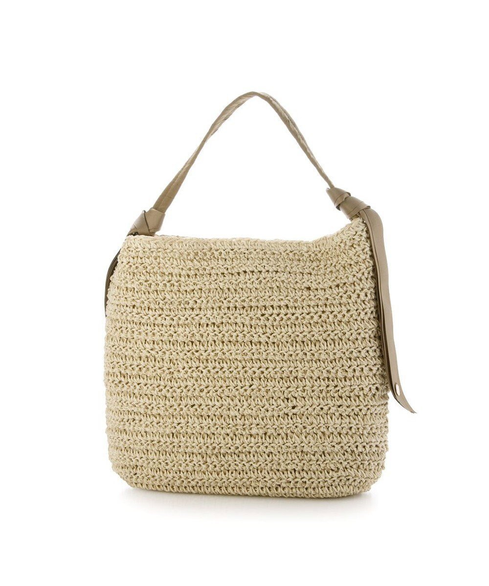 【アンビリオン/UNBILLION】のカシュカシュ cachecache / 下がりグログラン地柄編みトート カゴバッグ インテリア・キッズ・メンズ・レディースファッション・服の通販 founy(ファニー) 　ファッション　Fashion　レディースファッション　Fashion for Women　バッグ　Bags　カラフル　Colorful Design　グログラン　Grosgrain, Grosgrain Ribbon　シンプル　Simple, Minimal　財布　Wallet, Purse　ハンド　Hand, Handmade　フェミニン　Feminine, Girly　ペーパー　Paper, Kraft Paper　ミックス　Mix, Mixed Style　モチーフ　Motif, Design Theme　再入荷　Restock / Back in Stock　おすすめ　Recommended / Our Picks　ベージュ|ID: prp329100004870449 ipo3291000000036300194