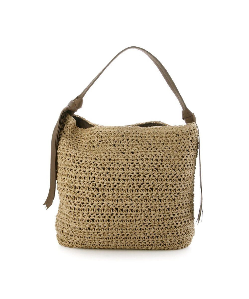 【アンビリオン/UNBILLION】のカシュカシュ cachecache / 下がりグログラン地柄編みトート カゴバッグ インテリア・キッズ・メンズ・レディースファッション・服の通販 founy(ファニー) 　ファッション　Fashion　レディースファッション　Fashion for Women　バッグ　Bags　カラフル　Colorful Design　グログラン　Grosgrain, Grosgrain Ribbon　シンプル　Simple, Minimal　財布　Wallet, Purse　ハンド　Hand, Handmade　フェミニン　Feminine, Girly　ペーパー　Paper, Kraft Paper　ミックス　Mix, Mixed Style　モチーフ　Motif, Design Theme　再入荷　Restock / Back in Stock　おすすめ　Recommended / Our Picks　チョコ|ID: prp329100004870449 ipo3291000000036300196