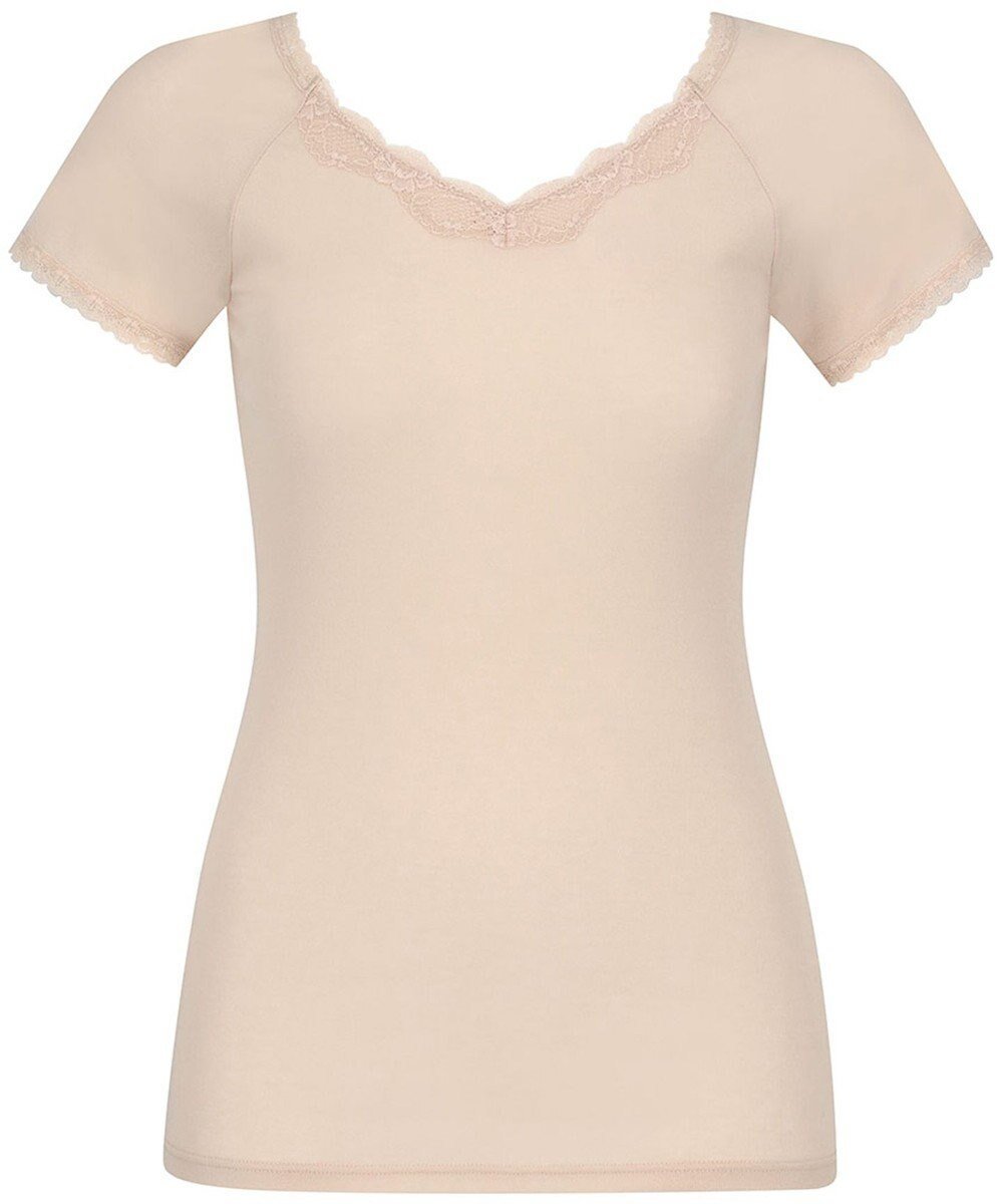 【ウィング/Wing】のインナー 綿100%(身生地部) 【綿100% シャリ感タイプ】 3分袖 半袖 春 夏 EL6364 ウイング/ワコール インテリア・キッズ・メンズ・レディースファッション・服の通販 founy(ファニー) 　ファッション　Fashion　レディースファッション　Fashion for Women　トップス・カットソー　Cut & Sew Tops　ニット　Knit Tops & Sweaters　アンダー　Underwear Essentials　インナー　Innerwear　ストレッチ　Stretch, Stretchy Fabric　レース　Lace, Lace Fabric　半袖　Short Sleeve, Half Sleeve　夏　Summer　春　Spring　S/S・春夏　SS, Spring/Summer, Warm Season　ベージュ|ID: prp329100004870456 ipo3291000000036300221