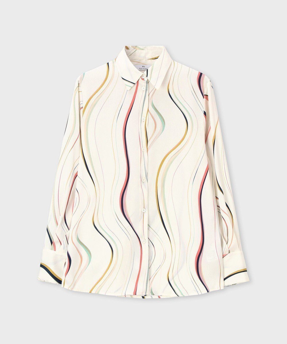 【ポール スミス/Paul Smith】のSummer Swirl 長袖シャツ インテリア・キッズ・メンズ・レディースファッション・服の通販 founy(ファニー) 　ファッション　Fashion　レディースファッション　Fashion for Women　トップス・カットソー　Cut & Sew Tops　シャツ・ブラウス・オフィスカジュアル　Elegant Blouses & Button-Ups　カーディガン　Cardigan, Knitwear　ジャケット　Jacket, Outerwear　ドレープ　Drape, Draping Fabric　夏　Summer　S/S・春夏　SS, Spring/Summer, Warm Season　A/W・秋冬　Autumn/Winter　長袖　Long Sleeve, Full Sleeve　オフホワイト|ID: prp329100004870469 ipo3291000000036300261