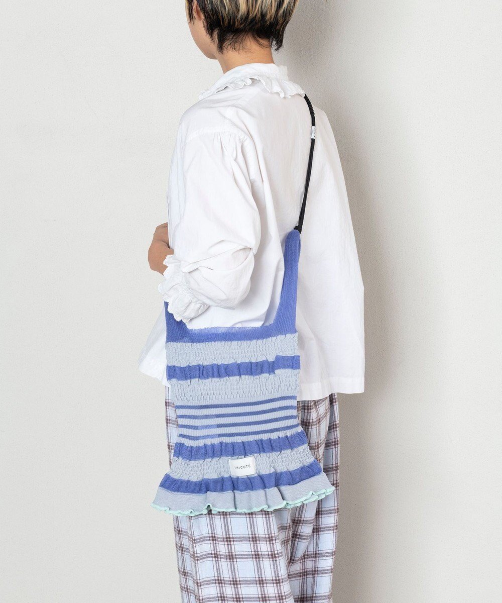 【トリコテ/Tricote】のシースルー×マクラメ編 ショルダーバッグ インテリア・キッズ・メンズ・レディースファッション・服の通販 founy(ファニー) 　ファッション　Fashion　レディースファッション　Fashion for Women　バッグ　Bags　クール　Cool, Chic　スマート　Smart, Elegant　タンブラー　Tumbler, Travel Mug　人気　Popular, Best Seller　パープル　Purple, Violet　フリル　Frill, Ruffle　日傘　Parasol, UV Umbrella　モノトーン　Monotone, Black and White　ラップ　Wrap, Wrap Design　22PURPLE|ID: prp329100004870482 ipo3291000000036300293